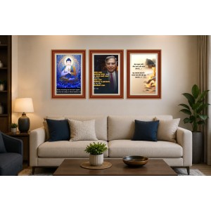 Pack Of 6 Laminated A4 Wall Posters | Spiritual, Motivational & Inspirational Designs | 250 GSM Photo Paper | Water-Resistant | Double-Sided Tape (F39285)