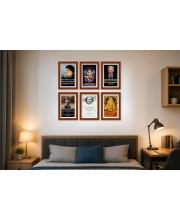 Pack Of 6 Laminated A4 Wall Posters | Spiritual, Motivational & Inspirational Designs | 250 GSM Photo Paper | Water-Resistant | Double-Sided Tape (F39313)