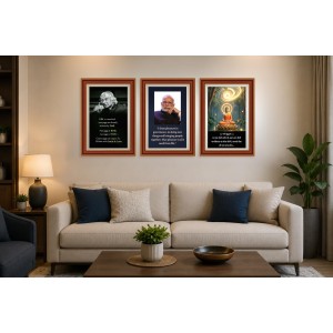 Pack Of 6 Laminated A4 Wall Posters | Spiritual, Motivational & Inspirational Designs | 250 GSM Photo Paper | Water-Resistant | Double-Sided Tape (F39335)