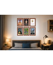 Pack Of 6 Laminated A4 Wall Posters | Spiritual, Motivational & Inspirational Designs | 250 GSM Photo Paper | Water-Resistant | Double-Sided Tape (F38961)
