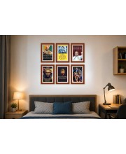 Pack Of 6 Laminated A4 Wall Posters | Spiritual, Motivational & Inspirational Designs | 250 GSM Photo Paper | Water-Resistant | Double-Sided Tape (F39135)
