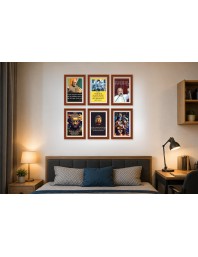 Pack Of 6 Laminated A4 Wall Posters | Spiritual, Motivational & Inspirational Designs | 250 GSM Photo Paper | Water-Resistant | Double-Sided Tape (F39135)
