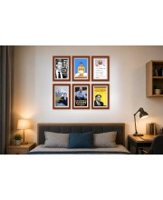 Pack Of 6 Laminated A4 Wall Posters | Spiritual, Motivational & Inspirational Designs | 250 GSM Photo Paper | Water-Resistant | Double-Sided Tape (F39295)