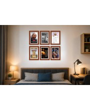 Pack Of 6 Laminated A4 Wall Posters | Spiritual, Motivational & Inspirational Designs | 250 GSM Photo Paper | Water-Resistant | Double-Sided Tape (F39033)