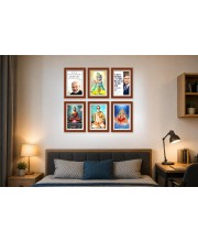 Pack Of 6 Laminated A4 Wall Posters | Spiritual, Motivational & Inspirational Designs | 250 GSM Photo Paper | Water-Resistant | Double-Sided Tape (F39372)