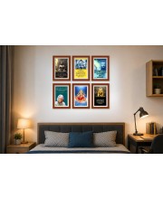 Pack Of 6 Laminated A4 Wall Posters | Spiritual, Motivational & Inspirational Designs | 250 GSM Photo Paper | Water-Resistant | Double-Sided Tape (F39229)