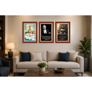 Pack Of 6 Laminated A4 Wall Posters | Spiritual, Motivational & Inspirational Designs | 250 GSM Photo Paper | Water-Resistant | Double-Sided Tape (F39315)