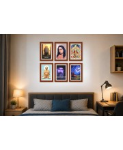 Pack Of 6 Laminated A4 Wall Posters | Spiritual, Motivational & Inspirational Designs | 250 GSM Photo Paper | Water-Resistant | Double-Sided Tape (F39079)