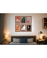 Pack Of 6 Laminated A4 Wall Posters | Spiritual, Motivational & Inspirational Designs | 250 GSM Photo Paper | Water-Resistant | Double-Sided Tape (F39007)