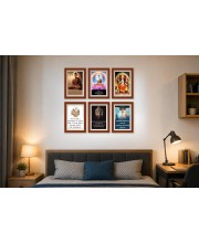 Pack Of 6 Laminated A4 Wall Posters | Spiritual, Motivational & Inspirational Designs | 250 GSM Photo Paper | Water-Resistant | Double-Sided Tape (F39248)