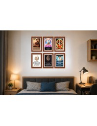 Pack Of 6 Laminated A4 Wall Posters | Spiritual, Motivational & Inspirational Designs | 250 GSM Photo Paper | Water-Resistant | Double-Sided Tape (F39248)