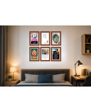 Pack Of 6 Laminated A4 Wall Posters | Spiritual, Motivational & Inspirational Designs | 250 GSM Photo Paper | Water-Resistant | Double-Sided Tape (F39437)