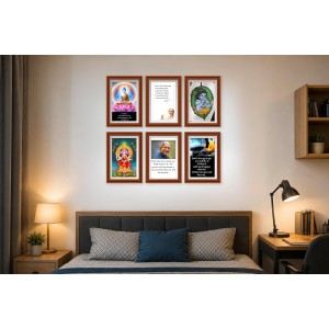 Pack Of 6 Laminated A4 Wall Posters | Spiritual, Motivational & Inspirational Designs | 250 GSM Photo Paper | Water-Resistant | Double-Sided Tape (F39437) Pack Of 6 Laminated A4 Wall Posters | Spiritual, Motivational & Inspirational Designs | 250 GSM Photo Paper | Water-Resistant | Double-Sided Tape (F39437)