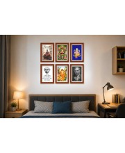 Pack Of 6 Laminated A4 Wall Posters | Spiritual, Motivational & Inspirational Designs | 250 GSM Photo Paper | Water-Resistant | Double-Sided Tape (F39243)
