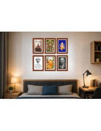 Pack Of 6 Laminated A4 Wall Posters | Spiritual, Motivational & Inspirational Designs | 250 GSM Photo Paper | Water-Resistant | Double-Sided Tape (F39243)