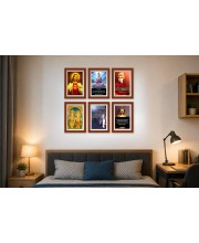 Pack Of 6 Laminated A4 Wall Posters | Spiritual, Motivational & Inspirational Designs | 250 GSM Photo Paper | Water-Resistant | Double-Sided Tape (F39333)