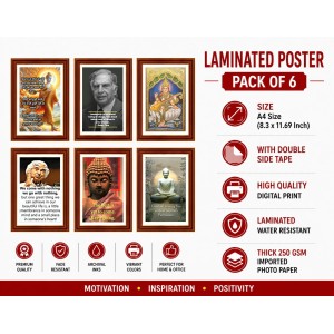 Pack Of 6 Laminated A4 Wall Posters | Spiritual, Motivational & Inspirational Designs | 250 GSM Photo Paper | Water-Resistant | Double-Sided Tape (F39427) Pack Of 6 Laminated A4 Wall Posters | Spiritual, Motivational & Inspirational Designs | 250 GSM Photo Paper | Water-Resistant | Double-Sided Tape (F39427)