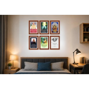 Pack Of 6 Laminated A4 Wall Posters | Spiritual, Motivational & Inspirational Designs | 250 GSM Photo Paper | Water-Resistant | Double-Sided Tape (F39201) Pack Of 6 Laminated A4 Wall Posters | Spiritual, Motivational & Inspirational Designs | 250 GSM Photo Paper | Water-Resistant | Double-Sided Tape (F39201)