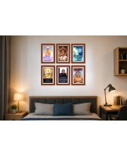 Pack Of 6 Laminated A4 Wall Posters | Spiritual, Motivational & Inspirational Designs | 250 GSM Photo Paper | Water-Resistant | Double-Sided Tape (F39242)