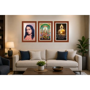 Pack Of 6 Laminated A4 Wall Posters | Spiritual, Motivational & Inspirational Designs | 250 GSM Photo Paper | Water-Resistant | Double-Sided Tape (F39308)