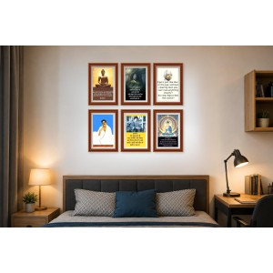 Pack Of 6 Laminated A4 Wall Posters | Spiritual, Motivational & Inspirational Designs | 250 GSM Photo Paper | Water-Resistant | Double-Sided Tape (F39065) Pack Of 6 Laminated A4 Wall Posters | Spiritual, Motivational & Inspirational Designs | 250 GSM Photo Paper | Water-Resistant | Double-Sided Tape (F39065)