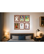 Pack Of 6 Laminated A4 Wall Posters | Spiritual, Motivational & Inspirational Designs | 250 GSM Photo Paper | Water-Resistant | Double-Sided Tape (F39178)
