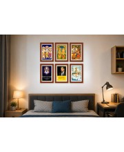 Pack Of 6 Laminated A4 Wall Posters | Spiritual, Motivational & Inspirational Designs | 250 GSM Photo Paper | Water-Resistant | Double-Sided Tape (F39377)