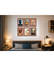 Pack Of 6 Laminated A4 Wall Posters | Spiritual, Motivational & Inspirational Designs | 250 GSM Photo Paper | Water-Resistant | Double-Sided Tape (F39012)