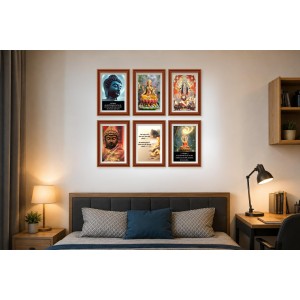 Pack Of 6 Laminated A4 Wall Posters | Spiritual, Motivational & Inspirational Designs | 250 GSM Photo Paper | Water-Resistant | Double-Sided Tape (F39012) Pack Of 6 Laminated A4 Wall Posters | Spiritual, Motivational & Inspirational Designs | 250 GSM Photo Paper | Water-Resistant | Double-Sided Tape (F39012)