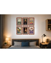 Pack Of 6 Laminated A4 Wall Posters | Spiritual, Motivational & Inspirational Designs | 250 GSM Photo Paper | Water-Resistant | Double-Sided Tape (F39357)