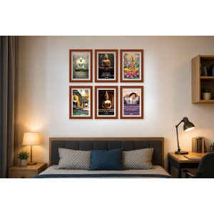 Pack Of 6 Laminated A4 Wall Posters | Spiritual, Motivational & Inspirational Designs | 250 GSM Photo Paper | Water-Resistant | Double-Sided Tape (F39357) Pack Of 6 Laminated A4 Wall Posters | Spiritual, Motivational & Inspirational Designs | 250 GSM Photo Paper | Water-Resistant | Double-Sided Tape (F39357)