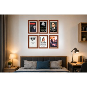 Pack Of 6 Laminated A4 Wall Posters | Spiritual, Motivational & Inspirational Designs | 250 GSM Photo Paper | Water-Resistant | Double-Sided Tape (F39294)