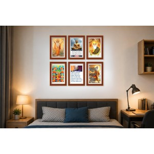 Pack Of 6 Laminated A4 Wall Posters | Spiritual, Motivational & Inspirational Designs | 250 GSM Photo Paper | Water-Resistant | Double-Sided Tape (F39341) Pack Of 6 Laminated A4 Wall Posters | Spiritual, Motivational & Inspirational Designs | 250 GSM Photo Paper | Water-Resistant | Double-Sided Tape (F39341)