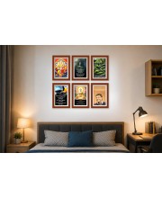 Pack Of 6 Laminated A4 Wall Posters | Spiritual, Motivational & Inspirational Designs | 250 GSM Photo Paper | Water-Resistant | Double-Sided Tape (F39274)