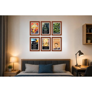 Pack Of 6 Laminated A4 Wall Posters | Spiritual, Motivational & Inspirational Designs | 250 GSM Photo Paper | Water-Resistant | Double-Sided Tape (F39274) Pack Of 6 Laminated A4 Wall Posters | Spiritual, Motivational & Inspirational Designs | 250 GSM Photo Paper | Water-Resistant | Double-Sided Tape (F39274)