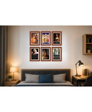 Pack Of 6 Laminated A4 Wall Posters | Spiritual, Motivational & Inspirational Designs | 250 GSM Photo Paper | Water-Resistant | Double-Sided Tape (F39156)