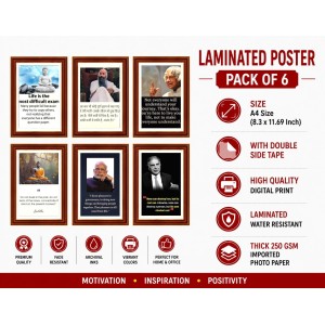 Pack Of 6 Laminated A4 Wall Posters | Spiritual, Motivational & Inspirational Designs | 250 GSM Photo Paper | Water-Resistant | Double-Sided Tape (F39320) Pack Of 6 Laminated A4 Wall Posters | Spiritual, Motivational & Inspirational Designs | 250 GSM Photo Paper | Water-Resistant | Double-Sided Tape (F39320)