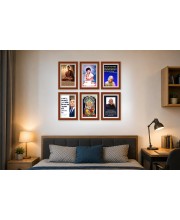 Pack Of 6 Laminated A4 Wall Posters | Spiritual, Motivational & Inspirational Designs | 250 GSM Photo Paper | Water-Resistant | Double-Sided Tape (F39443)