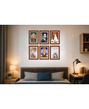 Pack Of 6 Laminated A4 Wall Posters | Spiritual, Motivational & Inspirational Designs | 250 GSM Photo Paper | Water-Resistant | Double-Sided Tape (F38967)