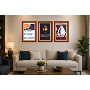 Pack Of 6 Laminated A4 Wall Posters | Spiritual, Motivational & Inspirational Designs | 250 GSM Photo Paper | Water-Resistant | Double-Sided Tape (F39020)