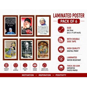 Pack Of 6 Laminated A4 Wall Posters | Spiritual, Motivational & Inspirational Designs | 250 GSM Photo Paper | Water-Resistant | Double-Sided Tape (F38946) Pack Of 6 Laminated A4 Wall Posters | Spiritual, Motivational & Inspirational Designs | 250 GSM Photo Paper | Water-Resistant | Double-Sided Tape (F38946)