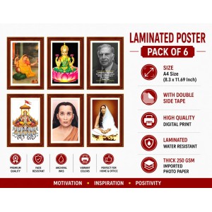 Pack Of 6 Laminated A4 Wall Posters | Spiritual, Motivational & Inspirational Designs | 250 GSM Photo Paper | Water-Resistant | Double-Sided Tape (F39176) Pack Of 6 Laminated A4 Wall Posters | Spiritual, Motivational & Inspirational Designs | 250 GSM Photo Paper | Water-Resistant | Double-Sided Tape (F39176)