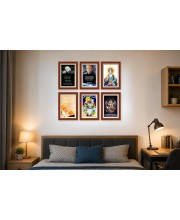 Pack Of 6 Laminated A4 Wall Posters | Spiritual, Motivational & Inspirational Designs | 250 GSM Photo Paper | Water-Resistant | Double-Sided Tape (F39286)