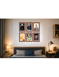 Pack Of 6 Laminated A4 Wall Posters | Spiritual, Motivational & Inspirational Designs | 250 GSM Photo Paper | Water-Resistant | Double-Sided Tape (F39286)