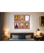 Pack Of 6 Laminated A4 Wall Posters | Spiritual, Motivational & Inspirational Designs | 250 GSM Photo Paper | Water-Resistant | Double-Sided Tape (F39340)