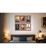 Pack Of 6 Laminated A4 Wall Posters | Spiritual, Motivational & Inspirational Designs | 250 GSM Photo Paper | Water-Resistant | Double-Sided Tape (F39042)