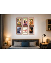 Pack Of 6 Laminated A4 Wall Posters | Spiritual, Motivational & Inspirational Designs | 250 GSM Photo Paper | Water-Resistant | Double-Sided Tape (F39299)