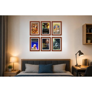 Pack Of 6 Laminated A4 Wall Posters | Spiritual, Motivational & Inspirational Designs | 250 GSM Photo Paper | Water-Resistant | Double-Sided Tape (F39147) Pack Of 6 Laminated A4 Wall Posters | Spiritual, Motivational & Inspirational Designs | 250 GSM Photo Paper | Water-Resistant | Double-Sided Tape (F39147)