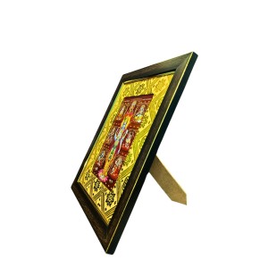 Lord Vishnu Religious Photo Frame 10x12 for Wall Decoration | Decorative Wooden Frame with Golden Background | Hindu God Wall Hanging Frame for Home, Office, Temple & Gift | Lord Vishnu Religious Photo Frame 10x12 for Wall Decoration | Decorative Wooden Frame with Golden Background | Hindu God Wall Hanging Frame for Home, Office, Temple & Gift |