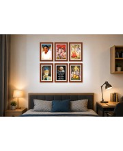 Pack Of 6 Laminated A4 Wall Posters | Spiritual, Motivational & Inspirational Designs | 250 GSM Photo Paper | Water-Resistant | Double-Sided Tape (F39298)